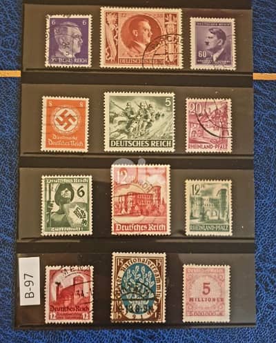 Germany Reich Nazi 12 stamps Lot# B-97