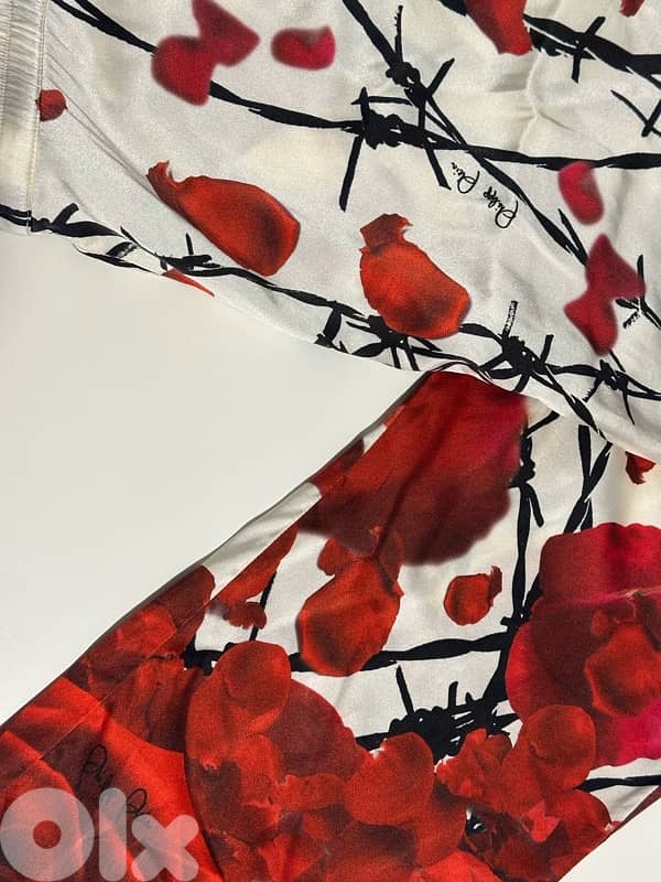 Philip Plein WHITE ROSE PRINT BACK SLIT JUMPSUIT 7