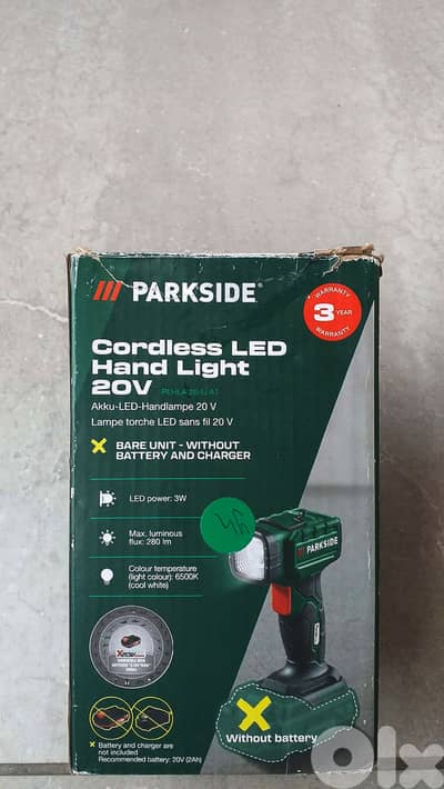 NEW Torch / Emergency Light for camping Hiking outdoors works on X20v