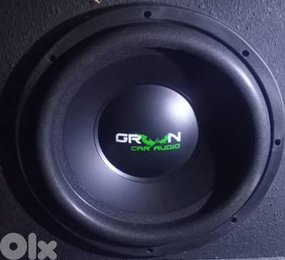 subofer green car audio 450RMS with box