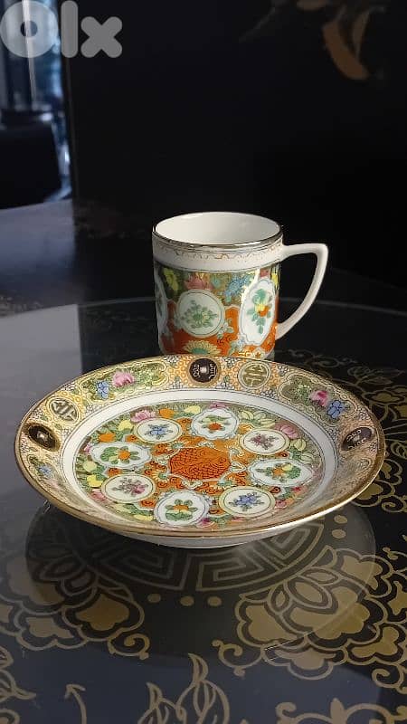 HANDMADE VINTAGE DOZEN COFFEE CUPS 1