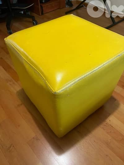 Yellow Pouf – Seat or Side Table