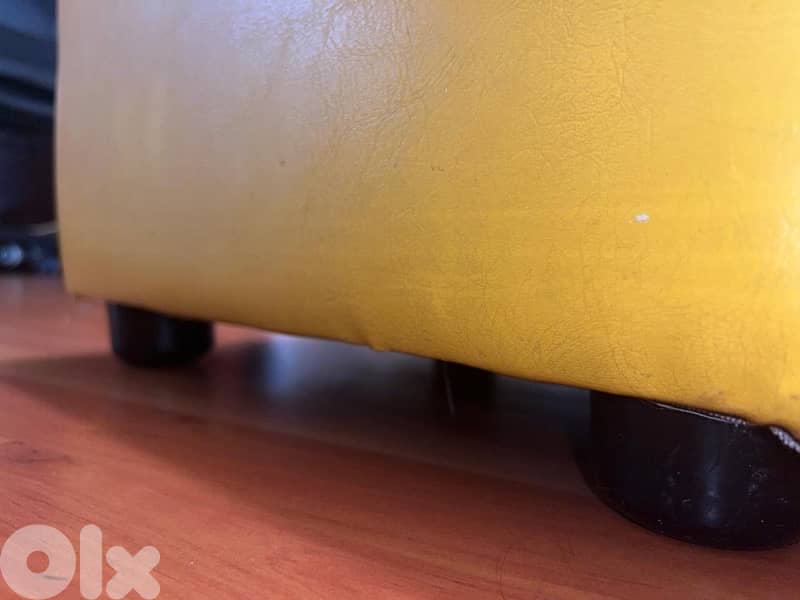 Yellow Pouf – Seat or Side Table 2