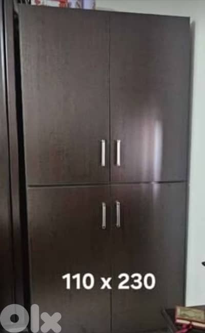 Wood Closet With pull closet rod  خزانة خشب