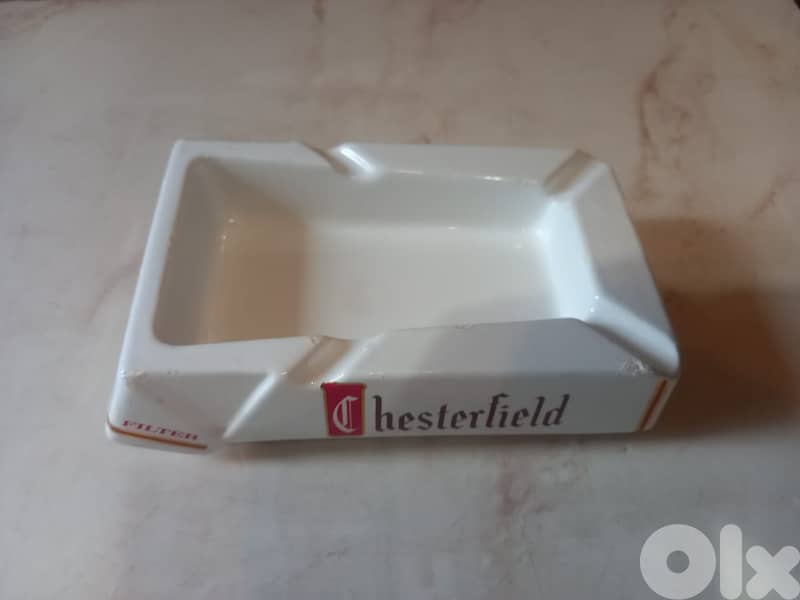 Vintage promotional Chesterfield ceramic ashtray big size 2