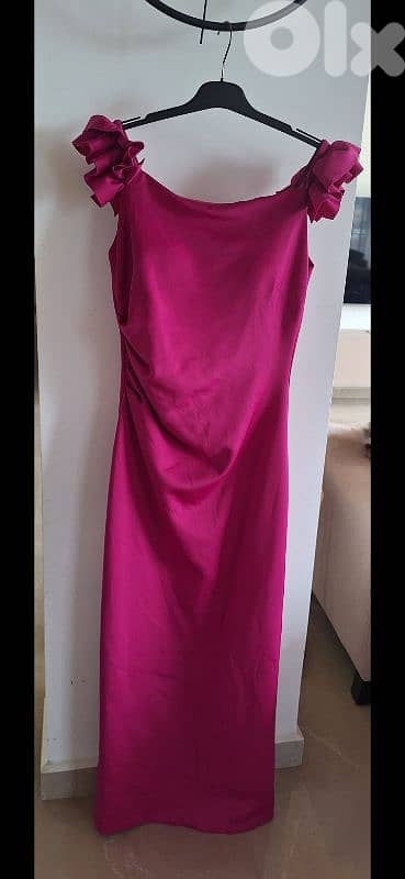 fuschia/purple couture dress