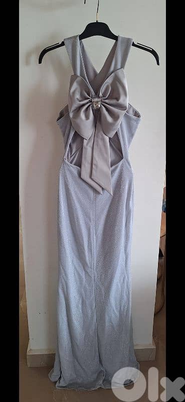 silver glitter dress (bow on the back) 1