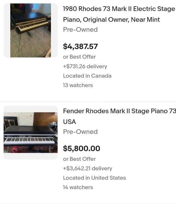 rhodes stage piano mark ll Seventy Three 7