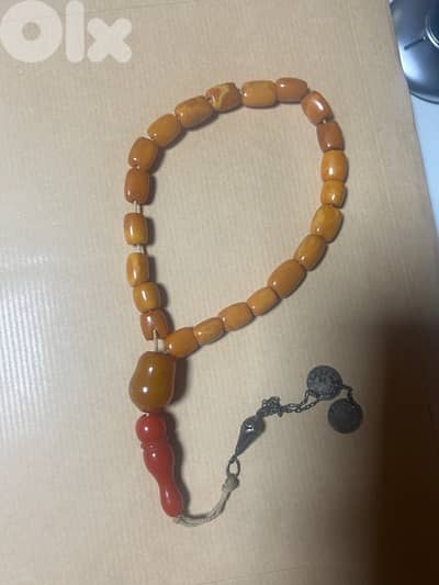 مسبحة كهرمان اصلي قديمة