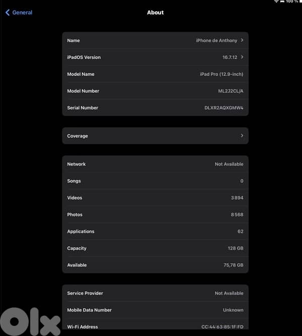 Apple Ipad pro (12.9 inch) 1