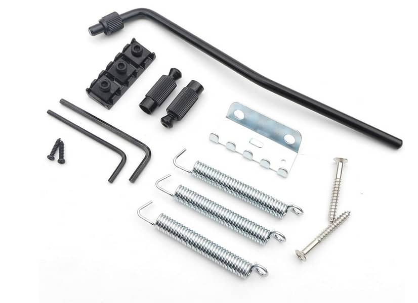 Black Electric Guitar Tremolo Bridge Strat Locking Floyd Rose 5