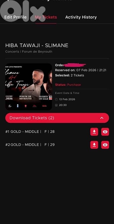 Hiba Tawaji - Slimane tickets