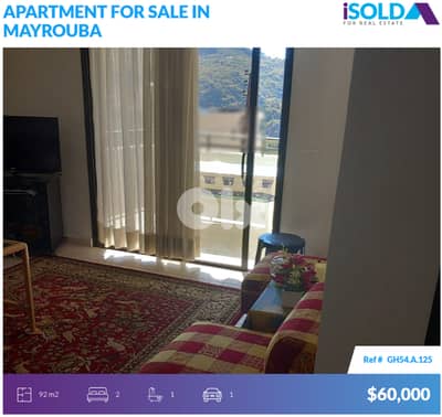 Furnished 1 bedroom apartment+view 4sale in Mayrouba - شقة في ميروبا