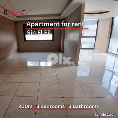 Apartment for rent in Sin El Fil شقة للايجار في سن الفيل