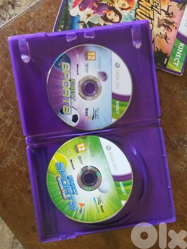 xbox 360 kinect with 2 games original like new 4