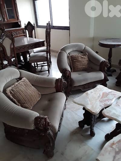طقم جلوس و طقم صالون و مكتبة