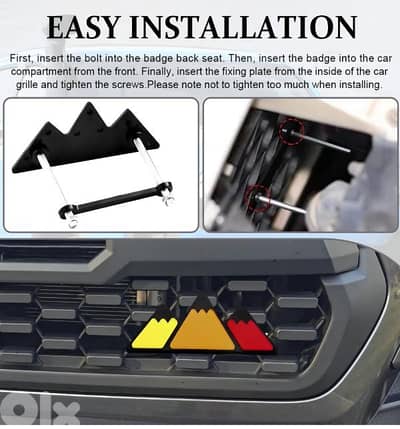 3-Color Triangular Grid Badge/Emblem