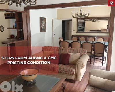 3 balconies, maid's room, 24/7 elevator, Hamra/الحمرا REF#IZ132532