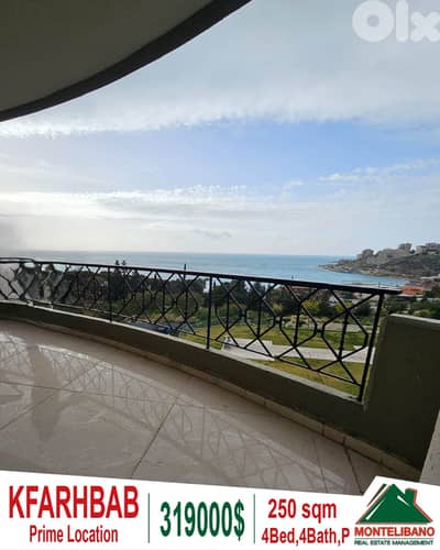 250 sqm Apartment For Sale in Kfarhbab كفرحباب with Open View