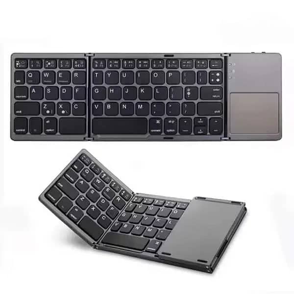 Slim Wireless Bluetooth Keyboard Ultra Thin Foldable Keyboard 2