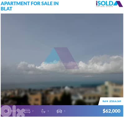 2 bedroom apartment+mountain/sea view 4sale in Blatشقة للبيع في بلاط