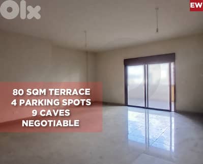 4 parking spots, terrace, 9 caves, Zouk Mosbeh/ذوق مصبح REF#EW132560