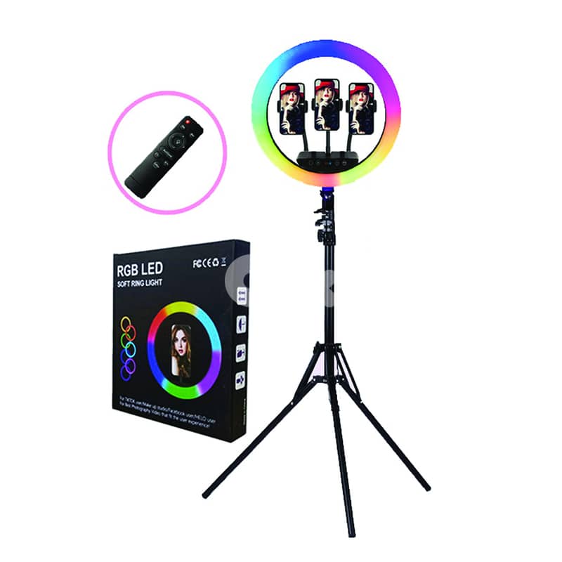 Conqueror Ring Light 16” 320 RGB with Tripod for Mobile Cell Phone 1
