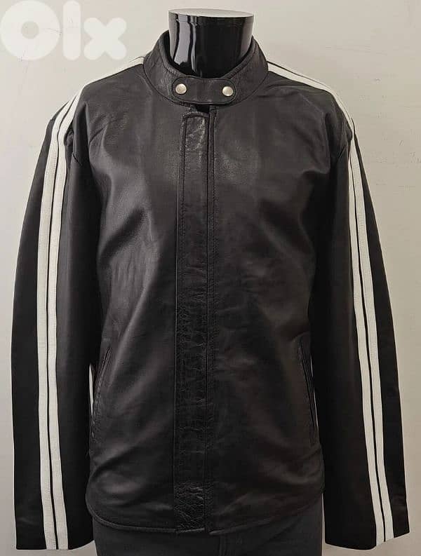 real leather biker jacket s m l xl only 10