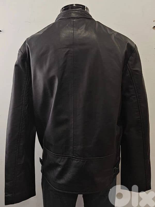 real leather biker jacket s m l xl only 12