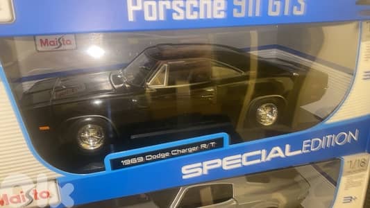 charger black diecast model car scale 1/18