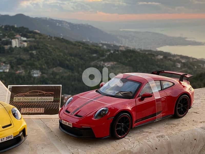 porsche gt3 diecast model car scale 1/18 1