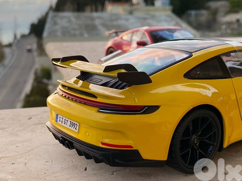 porsche gt3 diecast model car scale 1/18 3