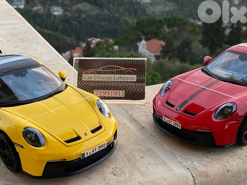 porsche gt3 diecast model car scale 1/18 5