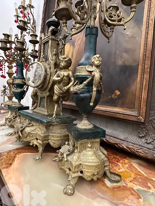 Imperial Mantle Clock Candelabra Garniture Set 1