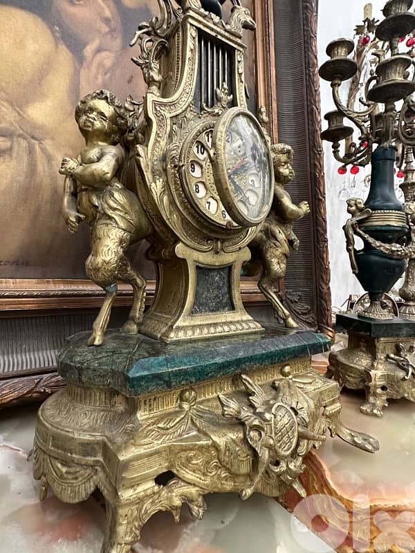 Imperial Mantle Clock Candelabra Garniture Set 2