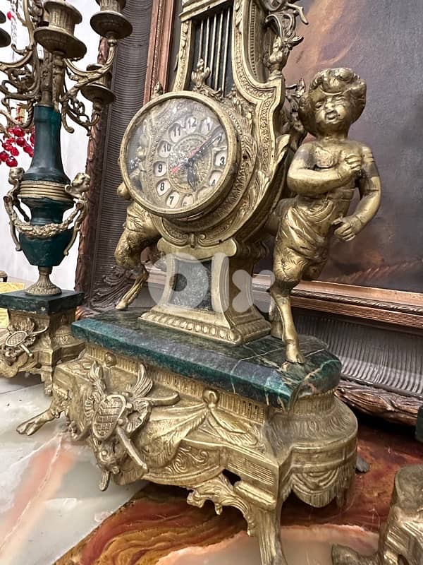 Imperial Mantle Clock Candelabra Garniture Set 4