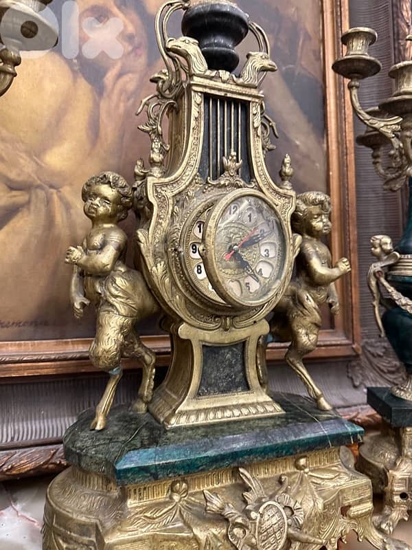 Imperial Mantle Clock Candelabra Garniture Set 5