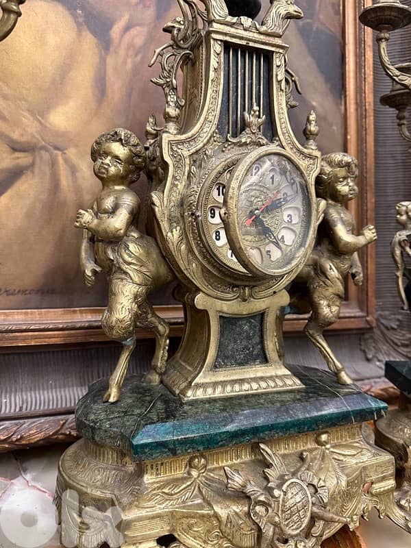 Imperial Mantle Clock Candelabra Garniture Set 7