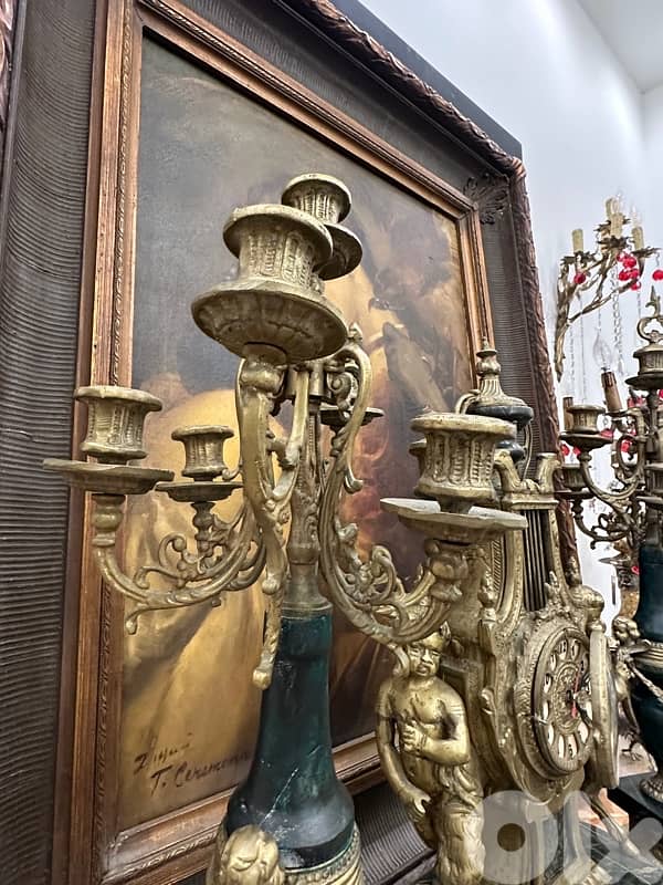 Imperial Mantle Clock Candelabra Garniture Set 11