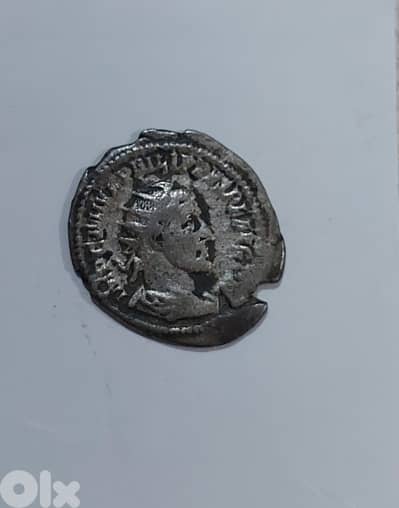 Philip The Arab Ancient Roman Silver Billion Coin year 244 AD