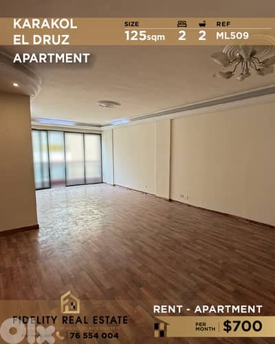 Apartment for rent in Karakol Druz ML509 شقة للإيجار في كاراكول الدروز