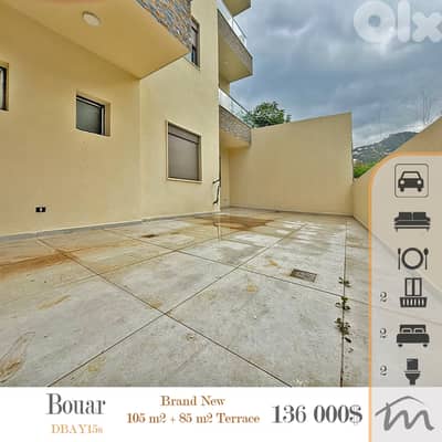 Bouar | Brand New 2 Bedrooms Apartment + 85m² Terrace | Prime Location