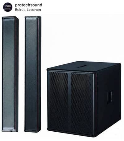 Protech Sound Active Subwoofer with Column Sound Bar Tower