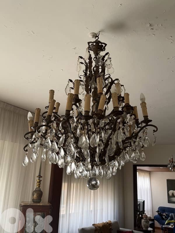 Antique Crystal Chandelier 1