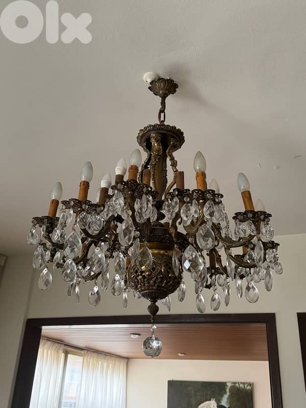 Antique Crystal Chandelier 2