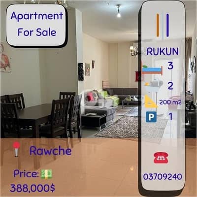 3Bedrm apartment for sale in Rawche 200m2 only for 388,000$