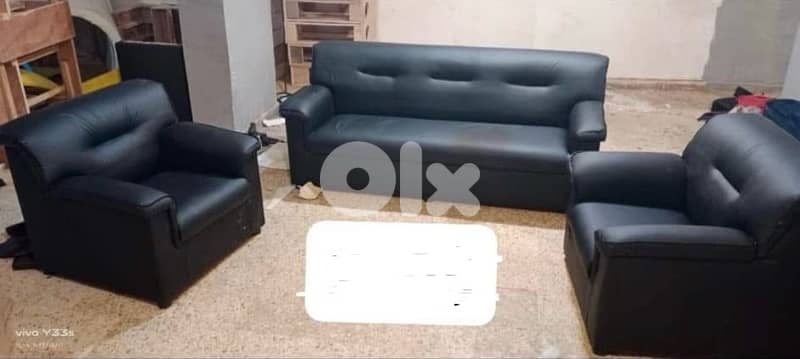 Learher sofa                صالون جلد 1