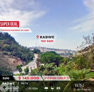 150 SQM Unfurnished Apartment with Terrace for SALE in Rabwe!