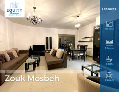 Furnished 200SQM Apartment With Terrace For Rent In Zouk Mosbeh#RK1182