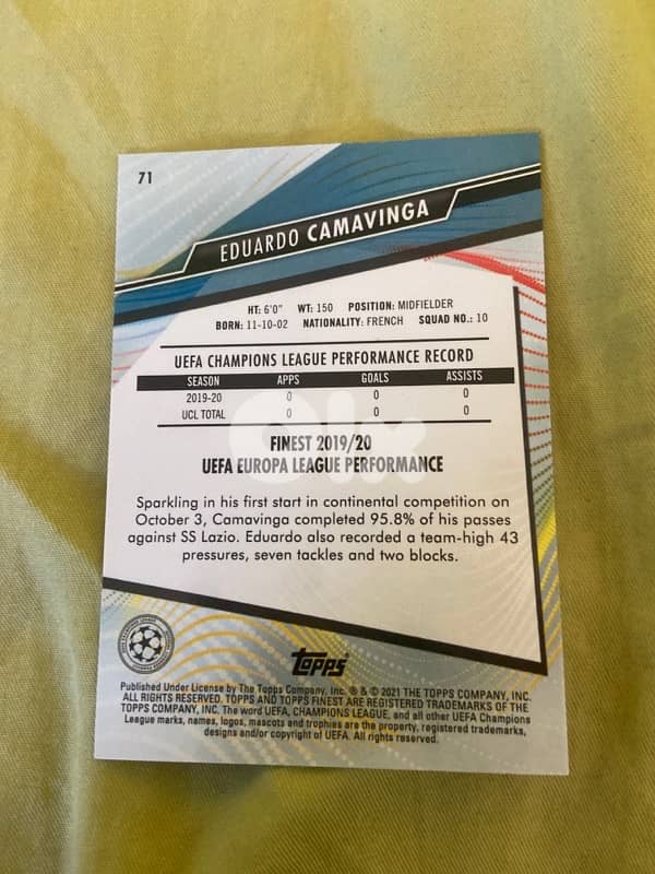 camavinga rookie card 1